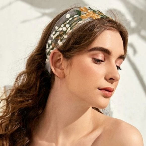 Floral Sheer Headband - Picture 6 of 6